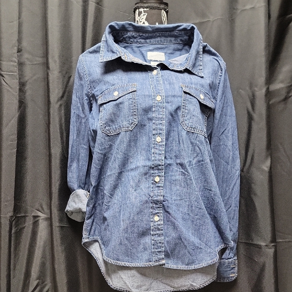Denim Button-Up Shirt